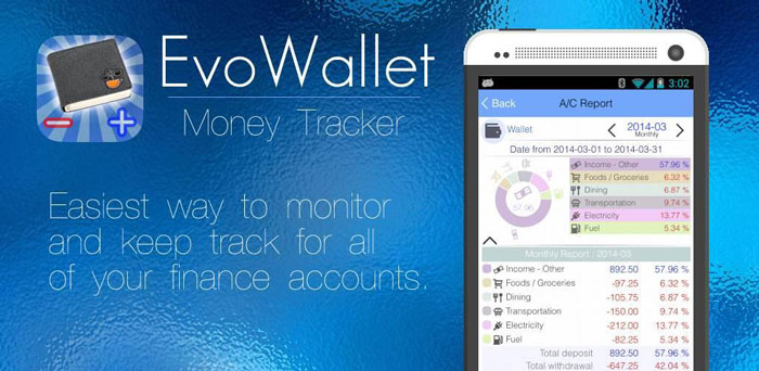 EvoWallet Money Tracker دانلود EvoWallet   Money Tracker v1.77 برنامه حساب مالی برای اندروید