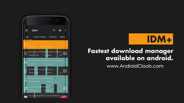 IDM Fastest download manager دانلود IDM+: Fastest download manager v5.0 سریعترین دانلود منیجر اندروید