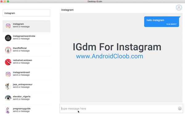 IGdm دانلود و نصب دایرکت اینستاگرام برای کامپیوتر ویندوز IGdm Pro