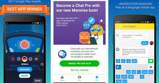 Memrise Learn Languages دانلود Memrise Learn Languages v2.9 3935 برنامه یادگیری زبان خارجه اندروید