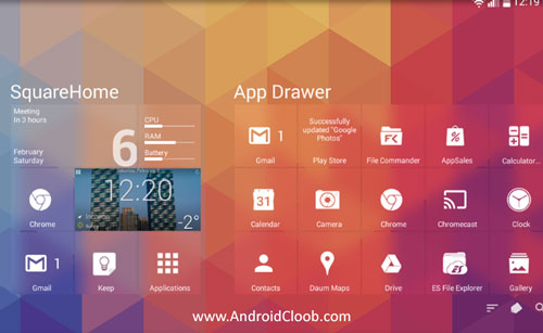 SquareHome 2 Launcher Windows style دانلود SquareHome 2   Launcher: Windows style لانچر ویندوز 10 اندروید + پرمیوم