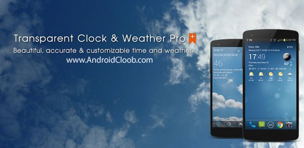 transparent clock weather pro دانلود Transparent clock and weather Pro v6.15 نرم افزار پیش بینی آب و هوا اندروید